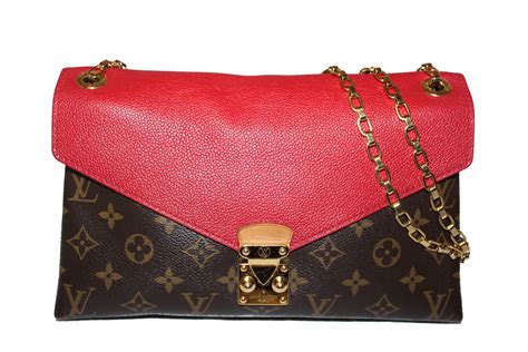 louis vuitton brown and red bag